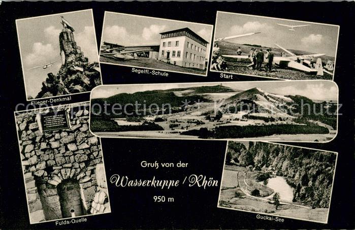 Wasserkuppe Rhoen Segelflug Schule Fliegerdenkmal Fuldaquelle Guckaisee Landscha
