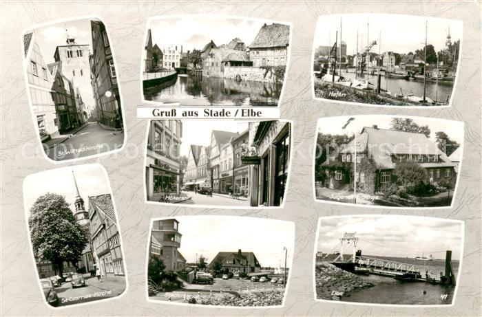 Stade Niederelbe Kirche Alter Hafen Motiv Innenstadt Jugendherberge Bruecke Stad