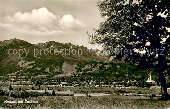 Arzbach Bad Toelz Panorama Blick zum Brauneck Bayerische Voralpen