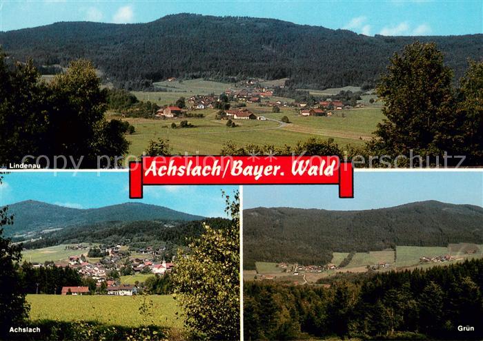 Achslach Regen Bayern Landschaftspanorama mit Lindenau Gruen Bayerischer Wald