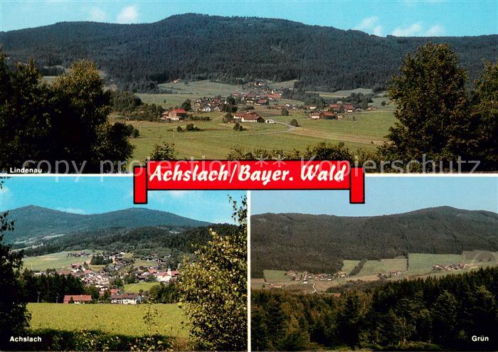 Achslach Regen Bayern Landschaftspanorama mit Lindenau Gruen Bayerischer Wald