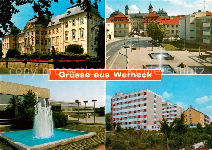 Werneck Ortszentrum Schloss Schule Springbrunnen Wohnsiedlung