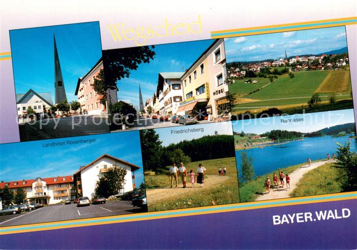 Wegscheid Niederbayern Ortszentrum mit Kirche Landhotel Rosenberger Friedrichsbe