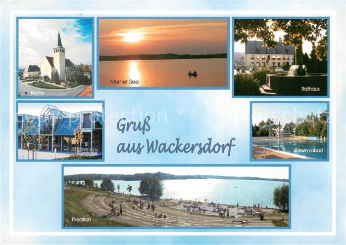 Wackersdorf Kirche Turnhalle Theatron Rathaus Schwimmbad Abendstimmung am Mumer