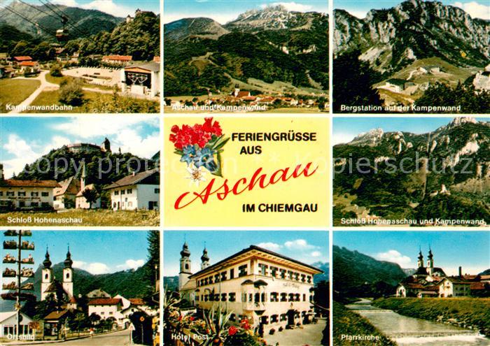 Aschau Chiemgau Panorama Kampenwand Chiemgauer Alpen Bergbahn Schloss Hohenascha