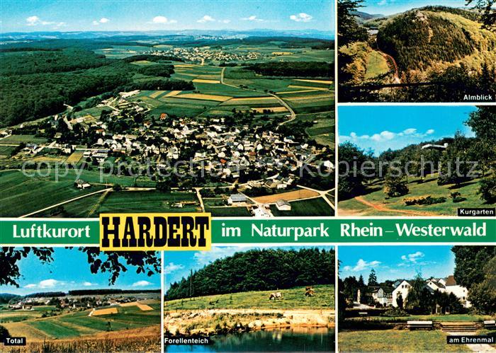 Hardert Luftkurort im Naturpark Rhein Westerwald Fliegeraufnahme Almblick Kurgar