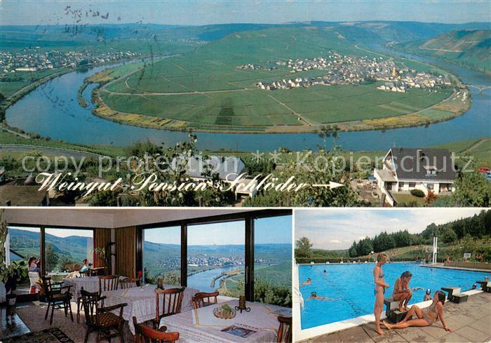 Leiwen Mosel Weingut Pension Schloeder Restaurant Freibad Panorama Moseltal