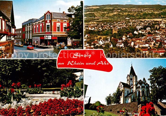 Sinzig Motiv Innenstadt Parkanlagen Stadtpanorama St. Peter Kirche
