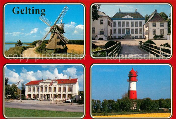 Gelting Schleswig Holstein Windmuehle Gut Gelting Gasthof Leuchtturm von Falshoe