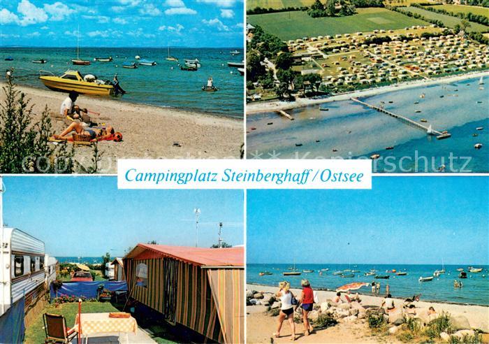 Steinberghaff Campingplatz an der Ostsee Strand Fliegeraufnahme