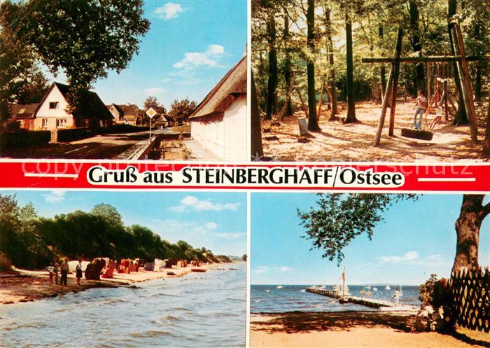 Steinberghaff Campingplatz an der Ostsee Strand Kinderspielplatz Hauptstrasse
