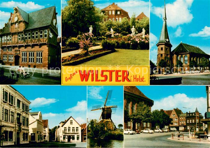 Wilster Teilansichten Innenstadt Windmuehle Kirche Park