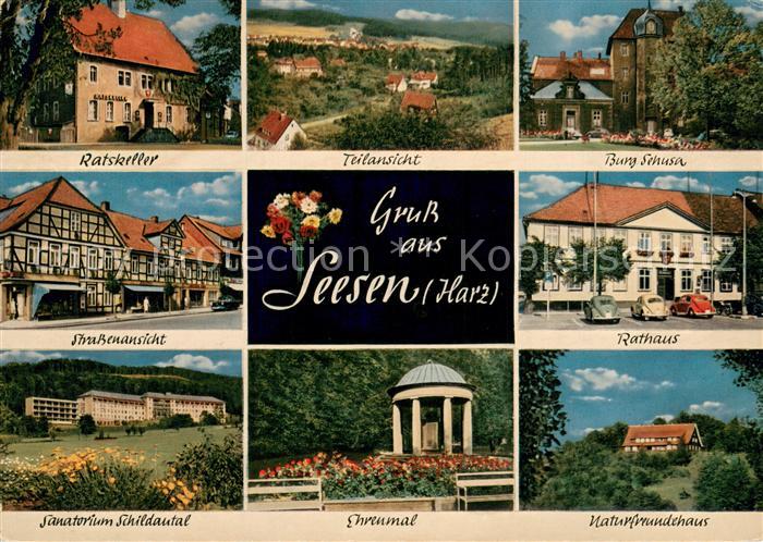 Seesen Harz Gaststaette Ratskeller Strassenansicht Sanatorium Schildautal Burg S