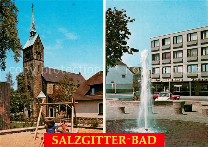 Bad Salzgitter St. Marienkirche und Bohlweg Fontaene