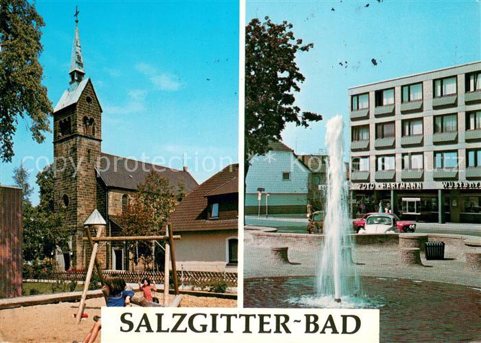 Bad Salzgitter St. Marienkirche und Bohlweg Fontaene