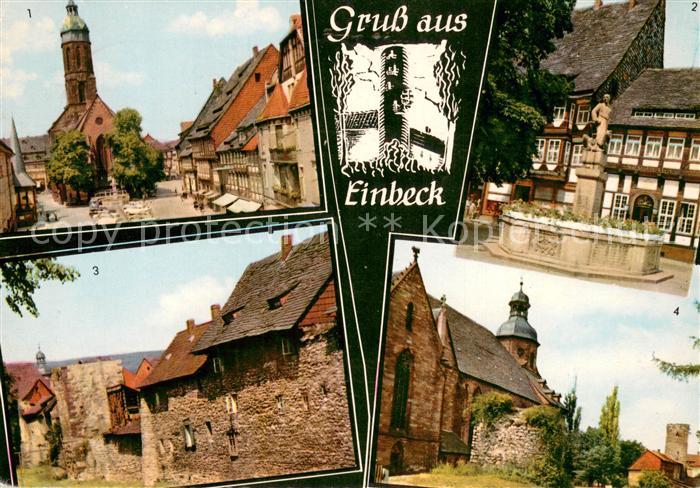 Einbeck Niedersachsen Marktplatz St. Jakobikirche Eulenspiegelbrunnen Hullerser