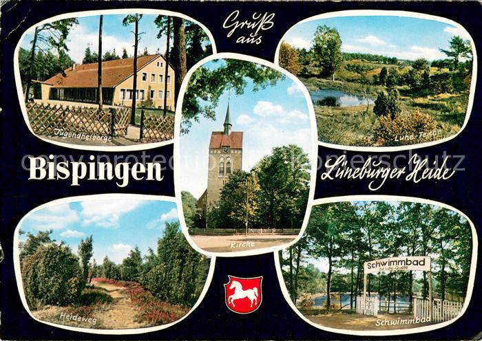 Bispingen Jugendherberge Teiche Schwimmbad Kirche Heideweg Lueneburger Heide