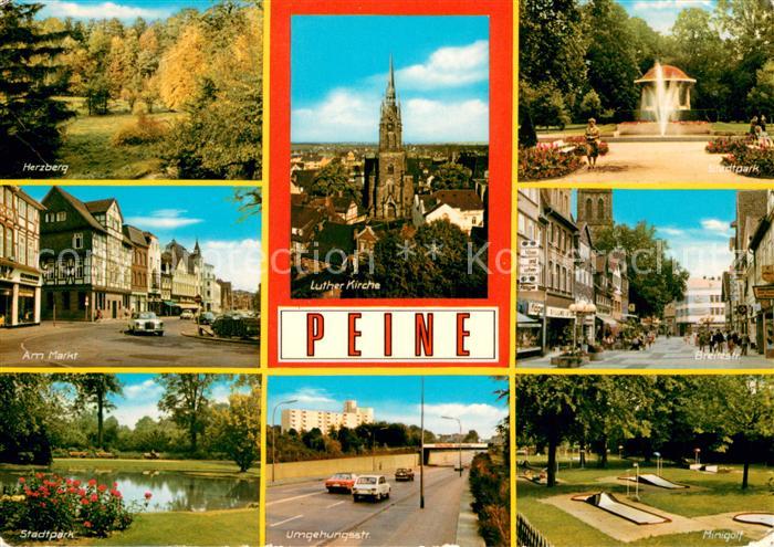Peine Landschaftspanorama Herzberg Markt Altstadt Stadtpark Lutherkirche Minigol