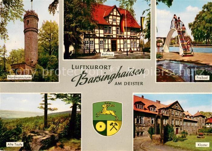 Barsinghausen Nordmannsturm Rathaus Freibad Alte Taufe Landschaftspanorama Klost
