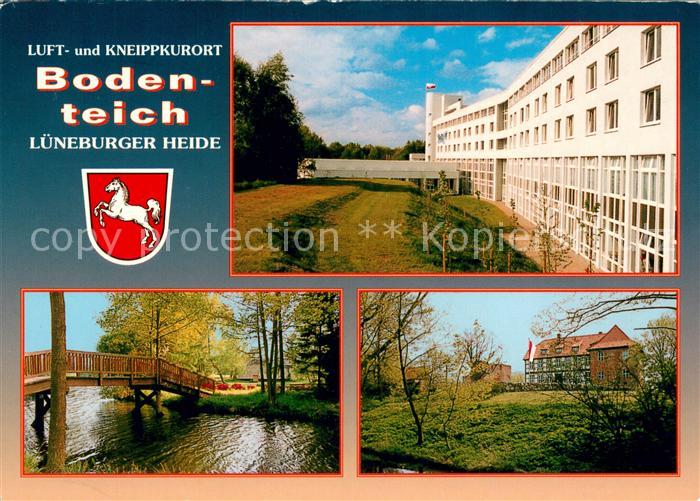 Bodenteich Teilansichten Luft- und Kneippkurort Kurhaus Park Bruecke