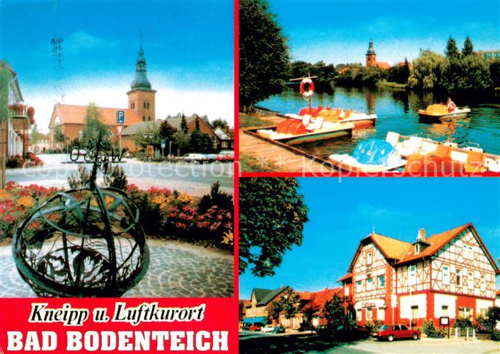 Bodenteich Motiv Innenstadt Kirche Tretboote Fachwerkhaus