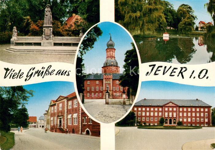 Jever Mariendenkmal Parkanlagen Schwanenteich Schlossgraben Kreisamt Schloss