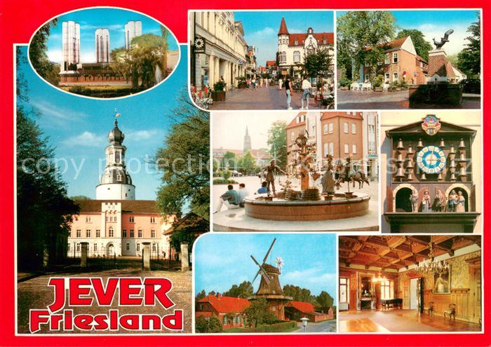 Jever Hochhaeuser Schloss Motive Innenstadt Windmuehle Glockenspiel