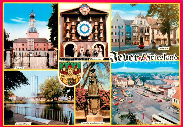 Jever Schloss Glockenuhr Rathaus Elisabethufer Denkmal Panorama