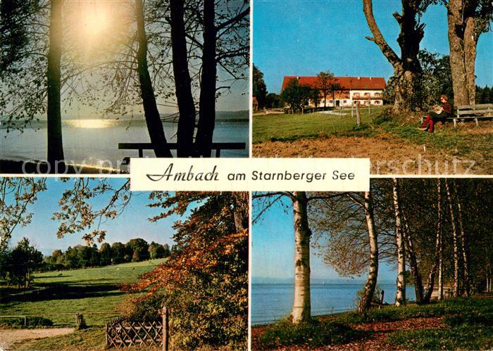 Ambach Starnbergersee Motive am See Bauernhof Landschaftspanorama