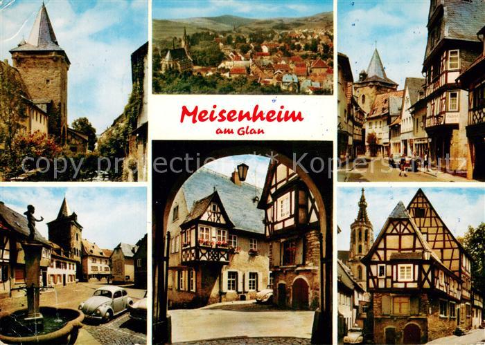 Meisenheim Glan Motive Altstadt Fachwerkhaeuser Brunnen Panorama