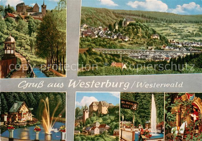 Westerburg Westerwald Stadtpanorama Bruecke Schloss Maerchenpark