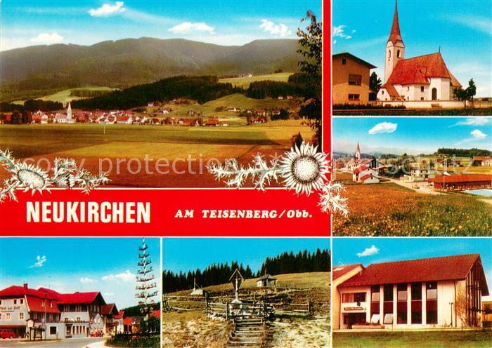 Neukirchen Teisenberg Panorama Berchtesgadener Land Ortsansichten Kirche