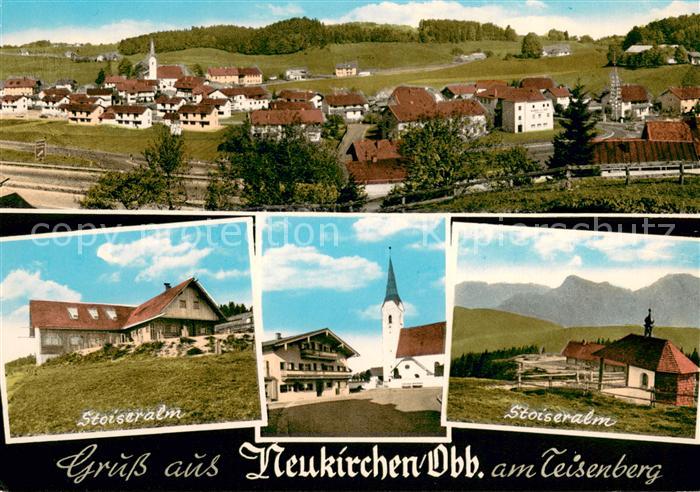 Neukirchen Teisenberg Gesamtansicht Stoiseralm Kirche Berchtesgadener Land