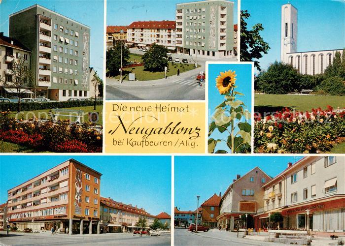 Neugablonz Wohnsiedlung Kirche Stadtzentrum