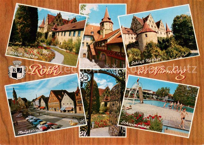 Roth Nuernberg Schloss Ratibor Altstadt Hauptstrasse Gusseisernes Tor Schwimmbad