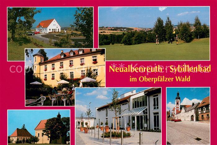 Neualbenreuth Sybillenbad Oberpfaelzer Wald Ortsansichten mit Kirche Golfplatz
