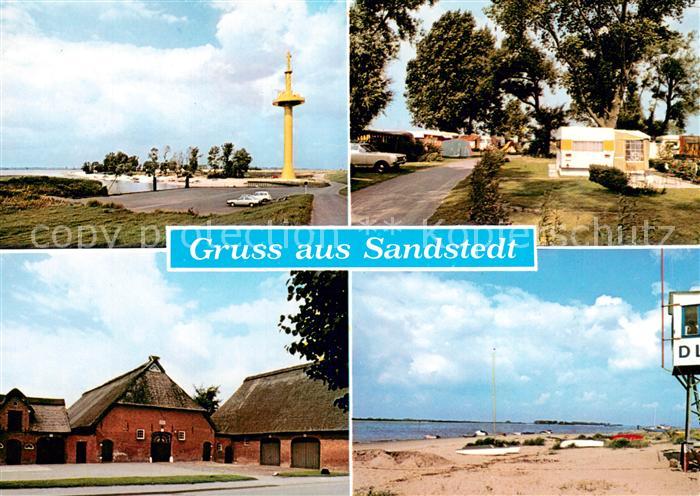 Sandstedt Leuchtturm Campingplatz Bauernhof Strand