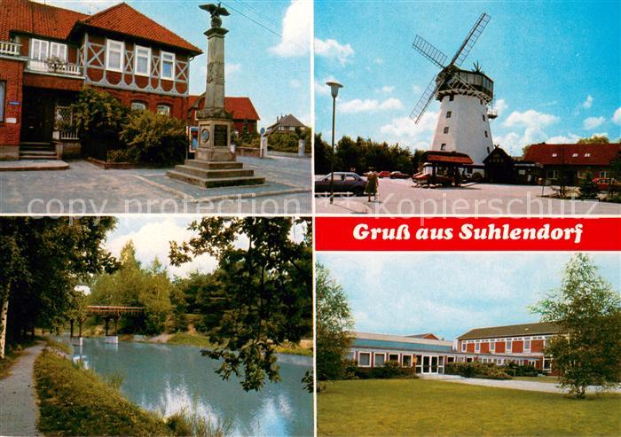 Suhlendorf Saeule Muehle Flusspartie Schule