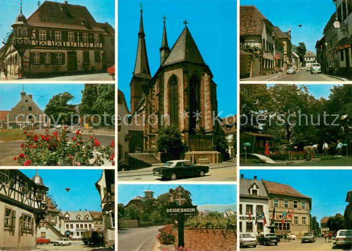 Deidesheim Rathaus Kirche Strassenpartien Ortsschild Deidesheimer Hof