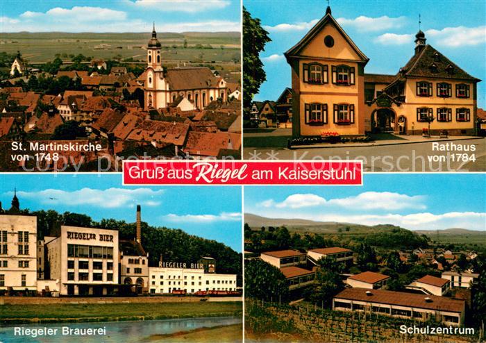 Riegel Kaiserstuhl St Martinskirche Rathaus Riegeler Brauerei Schulzentrum