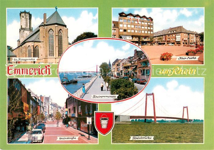 Emmerich Rhein St Aldegundis Alter Markt Steinstrasse Rheinbruecke