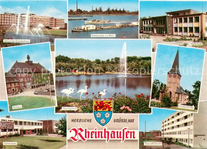 Rheinhausen Duisburg Johanniter Krankenhaus Huettenwerke am Rhein Hallenbad Rath
