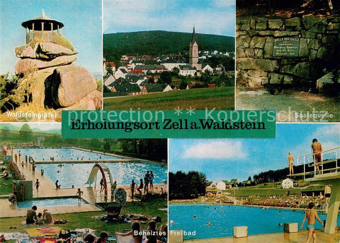 Zell Fichtelgebirge Waldsteingipfel Panorama Saalequelle Freibad