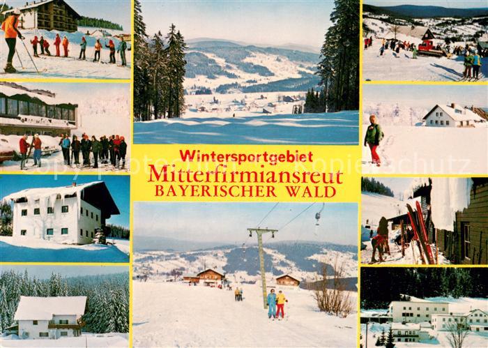 Mitterfirmiansreut Wintersportgebiet Skischule Skilift Panorama
