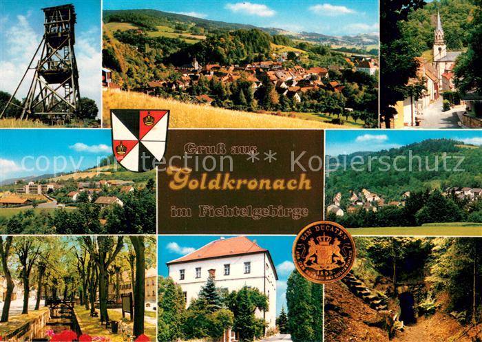 Goldkronach Aussichtsturm Panorama Kirche Allee Schloss Waldpartien