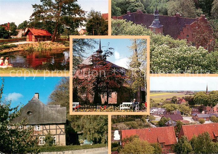 Probsteierhagen Schwanenteich Probstei Fachwerkhaus Ortsansicht