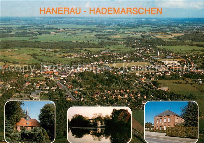Hanerau-Hademarschen Fliegeraufnahme Kirche Seepartie Schloss