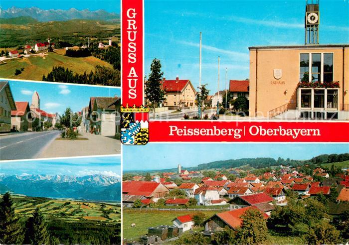 Peissenberg Fliegeraufnahme Strassenpartie Rathaus Panorama