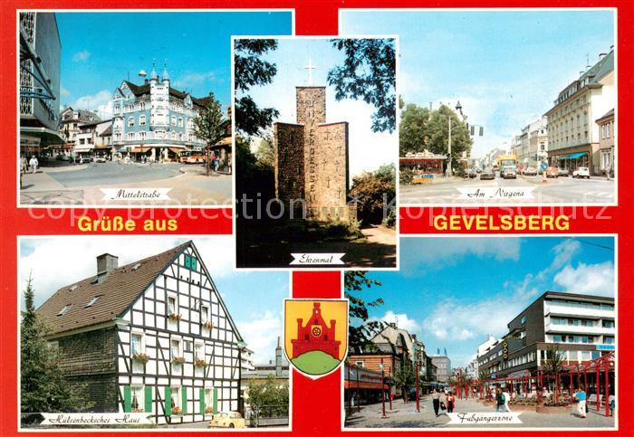 Gevelsberg Mittelstrasse Am Nirgena Huelsenbecksches Haus Fussgaengerzone