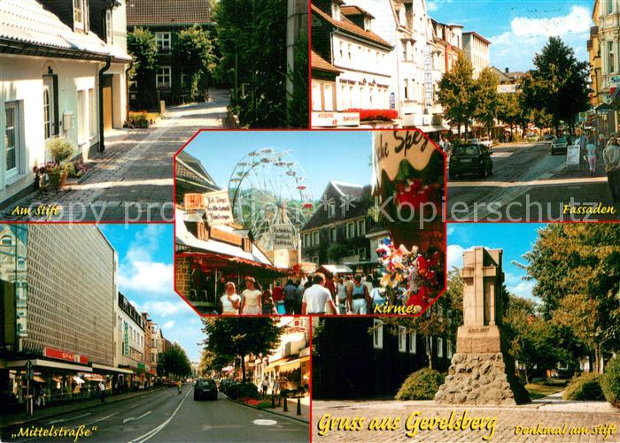 Gevelsberg Am Stift Mittelstrasse Kirmes Fassaden Ehrenmal